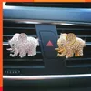 Nuevos accesorios ostentosos para coche, Clip de ventilación para Aroma, ambientador de Perfume para coche con olor a coche, adornos para coche, elefante de diamante, decoración Interior para coche