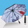 Şemsiye Otomatik Yağmur Güneşi Anti UV Rüzgar Geçirmez Beach Girl Falasol Katlanır Kadınlar için Taşınabilir 230510