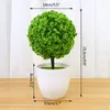 Decorative Flowers Artificial Plants Decoration Bonsai Green Small Tree Pot Fake Plant Potted Flower For Home Ornament Garden Living Room