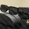 Modemän designer solglasögon klassiska brev solglasögon utomhus solglasögon reser som kör uv skyddande glasögon med låda