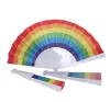 Partygeschenke Regenbogenfächer Gay Pride Kunststoffknochen Regenbogen Handfächer LGBT-Events Regenbogen-Themenpartys Geschenke 23 cm 0510