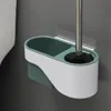 Escovas escova de toalete ferramentas de limpeza alça longa buraco livre sem canto morto pendurado na parede limpeza doméstica sem perfuração