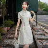 Ubranie etniczne chińskie dama ulepszona sukienka Cheongsam National Women Vintage wdzięku Hanfu qipao koronkowe hafty haftowe