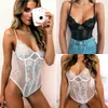 Kvinnor Jumpsuits Rompers Women Sexig Lace Up Bodysuit Leotard Romper Tops Jumpsuit Sleepwear Nightgown Bandage Deep V Gstring See Through 5 230510