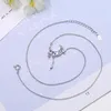 Chaînes En Gros Opale Lune Collier Pour Femmes Argent Couleur Cristal Charme Étoile Pendentif Zircon Croissant