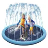 Mats 100/150/170cm Pet Sprinkler Pad Play Cooling Mat For Dog Swimming Pool Inflatable Water Spray Pad Mat Summer Cool Dog Bathtub