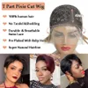 Cheveux Perruques Court Humain Bob 13x1 Lace Front pour Femmes Pixie Cut Perruque Cheveux Humain Hd 230510