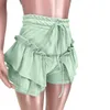 Duas peças vestido de babados sexy shorts e colheita para mulheres de verão de 2 peças de moda club de férias roupas de férias itens d74-dz30 t230510