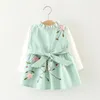 Fille robes 2 pièces filles ensembles vêtements pour enfants automne et printemps gilet princesse robe fête fleur bébé enfants vêtements