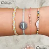 Chain 4Pcs/Set Bohemian Summer Watermelon Arrow Charm Bracelet Fresh Candy Color Cute Girl Handmade Woven Beads Drop Deliver Dhgarden Dhron