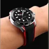 Bracelet de montre pour Omega 300 SEAMASTER 600 PLANET OCEAN Boucle déployante Bracelet en nylon de silicone Accessoires de montre Bracelet de montre