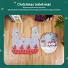 Toilettensitzbezüge Toilettenabdeckung Weihnachtsdekor Vliesstoff Rutschfeste Basis Haushaltszubehör Weichheit Urlaubsbedarf Weihnachten