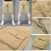 Männer Shorts Casual Sommer Outdoor Baumwolle Knie Länge Tasche Cargo Strand Hose Mode Lose Große Größe Hosen für Männer kleidung 230510