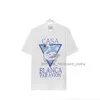 Рубашка Casablanc 23SS Мужские футболки модные женщины женщины Smiley Casablanca Printing Tees US Size S-xl 5 6 мбит
