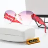 New Spring/Summer sunglasses for women mens Fashion Womens Rimless Sunglasses UV400 Protection Brand Design men Cat Eye Sunglasses Rectangular-frame sunglasses