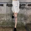 Kvinnors strumpor fjäril Goth underkläder sexig lång fisknätstrumpor vit harajuku strumpa emo tights spets knä lår hosierande koreansk fisk