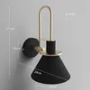 Lampy ścienne Nordic Loft Lampa LED LED Creative Art Horn Projekt kawiarnia Lekkie dekoracje łazienki Sconce Lighting Optora