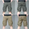 Männer Shorts Casual Sommer Outdoor Baumwolle Knie Länge Tasche Cargo Strand Hose Mode Lose Große Größe Hosen für Männer kleidung 230510