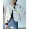 Femmes vestes femmes pour blanc Blazer 2023 Vintage élégant Tweed manteaux à manches longues veste femme mode automne hiver vêtements