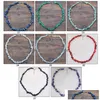 Anhänger Halsketten Neue handgemachte Naturstein Quarzt Halskette Mode Boho Irregar Geometrische Farbe Für Frauen Mädchen Choker Dr Dhgarden Dhqcj