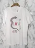 Nova Laurent Camiseta Feminina 100% Algodão de Alta Qualidade Casual YS assinatura O-Neck Top Marca Feminina SL P Carta Estampada Solido Solta Lovers Tees