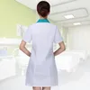 Dispensary Short Sleeve Doctor Female Uniform Custom Logo Printing Nurse Clothing Pharmacy Work Coat Medical Blouse Dress