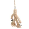 Andra fågelförsörjningar Pet Swing Hanging Toy Human Design Chew Toys Birds Rope Spelar