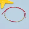 Strand Go2BoHo Miyuki Seed Bead Simple Bracelet Fashion Jewelry Gold Plated Geometric Beaded Pulseras Red String Bracelets For Women