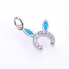 Colliers pendentifs KAMAF Fashion Jewelry Zircon Ears Ms Opal Charm Necklace DIY Found