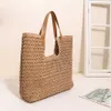 Storage Bags Fashion Large Rattan Shoulder Bag Summer Woven Bag Candy Color Beach Handbag and Purses Travel Hollow Shopper Tote 2023 P230510