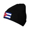 Beretten vlag van Cuba Bonnet Hat Break Men Women Mode Unisex volwassen Cubaanse patriottische Winter Warm Beanies Cap