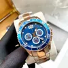 Bekijk Quartz Mens horloges 42 mm zilveren polsband waterdicht alle roestvrijstalen polsband modeontwerper polshorloge long10