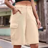 Y2k Denim Shorts Frauen Armee Grün Retro Sommer Große Taschen Cargo Jeans Radfahren Mode Streetwear Shorts