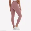 Active Pants Women High midja Yoga Naked-Feel Squat Proof Leggings Mage Control Träning Back 4 Way Stretch Tight
