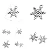Charms BK 1000 PCS Sier Snow Flake 15mm x 20mm / Tibetan 2 Sided Christmas Charm Favor Decoration Gift Packaging Wine Drop Delivery DH0LO