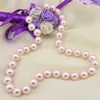 Chaînes De Mode Rose Simulé-perle Coquillage Perles Rondes 12mm Collier Ras Du Cou Déclaration Femmes Chaîne Colliers Charmes Bijoux 18 pouces B3215