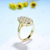 Solitaire Ring Kuolit 18K 14k 10k Anel de ouro branco amarelo para mulheres Two Tone Created Diamond Luxury Band para noivado Casamento 230509