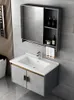 バスルームシンクの蛇口アルミムストーンプレートキャビネットコンビネーション小さなアパートウォッシュ洗浄洗浄剤統合ウォッシュベイシン