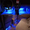 Yeni 4led araba otomatik iç atmosfer araba LED ışıklar zemin dekorasyon lambası açık mavi araba led ışıklar 12v ayak ışık ortam
