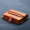 Kart sahipleri oln el yapımı sebze deri erkekler sahibi vintage panelli kart sahibi kadın unisex madeni para kılıfı para cüzdan çantası mini