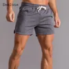 Мужские шорты Samlona Men Leisure Summer Sexy Sexy-Up Skinny Plus Size 3XL Мужские повседневные пляжные брюки синий белый 230510