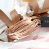 Charm Bracelets 6PCS/SET Gold Color Metal Alloy Big Circle Bracelet Bangles Sets For Women Girls Punk Hip Hop Layer Jewelry 6CM