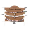 Strand Healing 3 Pcs/set Natural Stone Louts Bracelet For Women Agates Beads Set Female Jewelry Men Leaf Bangles