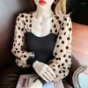 Kvinnor Bluses Woman Spring Autumn Style Short Shirts Lady Long Sleeve V-Neck Collar Blusas Tops G2670