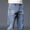 Jeans herr högkvalitativt märke sommarstretch bomullshål Herr ankellånga jeans Tunna Streetwear Design Jeansbyxor Korea Casual byxor Z0508