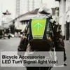 요가 복장 LED 자전거 회전 신호 배낭 자전거 신호는 방향 표시기와 충전식 반사 조끼