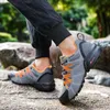 Походная обувь 2022 Новая мужская прогулка для ботинки сетчатая сетчатая сетчатая пешеходная прогулка на открытом воздухе туристические ботинки
