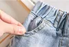 Kjolar sommar vår baby flickor denim kjol tutu kjol mode a-line ruffles kjol för barn flickor botten kläder 2 till 14 år 230510