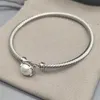 pearl bracelet Cable Prong Dy Ins love bangle S925 3MM Fashion designer Simple Series bracelets 18k Gold Setting White Women Inlaid silver luxury jewelry jewellery