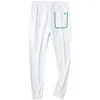 Pantaloni da uomo Jane Europe Summer Ice Silk Slippery Belt Foderato Bianco Leggings da uomo Pantaloni sportivi Slim-fit Convesso Gomma Elastico Casual Uomo